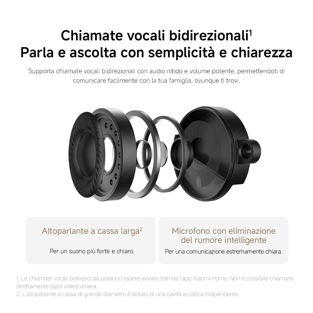 Xiaomi Smart Camera C701 (Videocamera di sorveglianza), 4K Ultra HD, visione a 360°, conversazione bidirezionale, visione notturna a infrarossi, Wi-Fi 6 dual-band