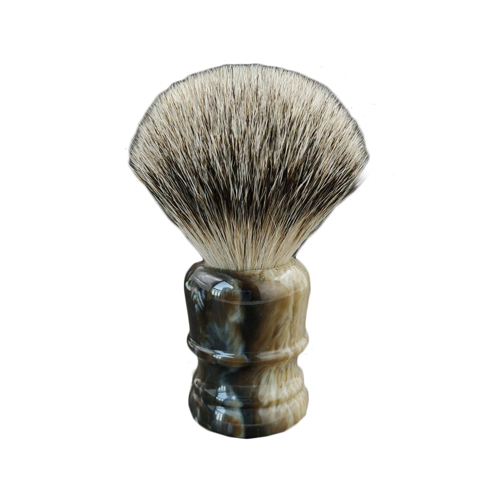AnSafe Pennello da Barba Fatto a Mano Pelo di Tasso Puro Barba Pennello in Schiuma Durevole Manico in Resina Pennello da Barba Bagnato