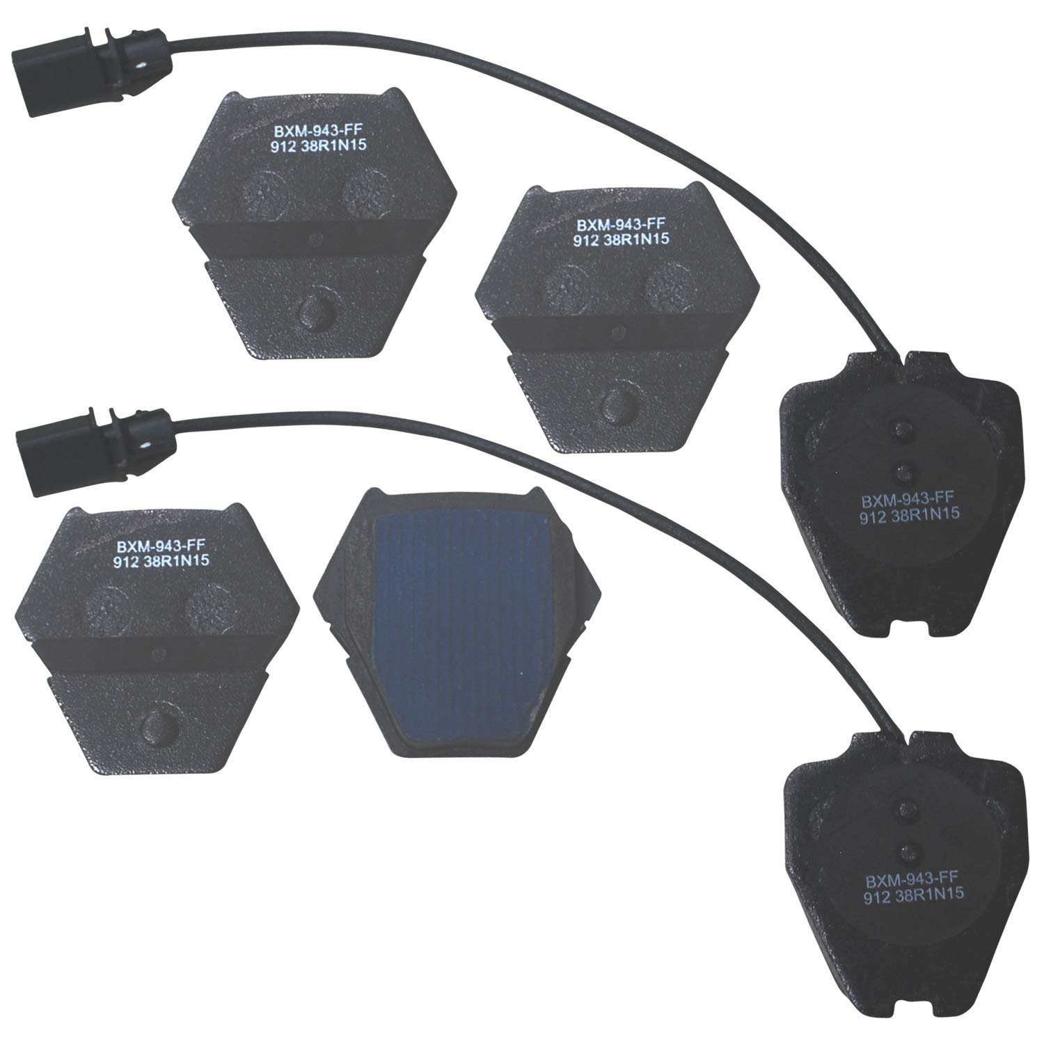 Bendix Premium SBM912 Semi-Metallic Front Brake Pads for Audi A8 Quattro 2000, A8 Quattro 2003-2002, Volkswagen Passat 2002, Passat 2005-2004