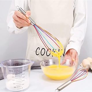 Yenigeldi 1 Adet Renkli Silikon Yapışmaz Çırpıcı Pratik Yumurta Çırpıcı Yemek Pişirmek Için (29 Cm),