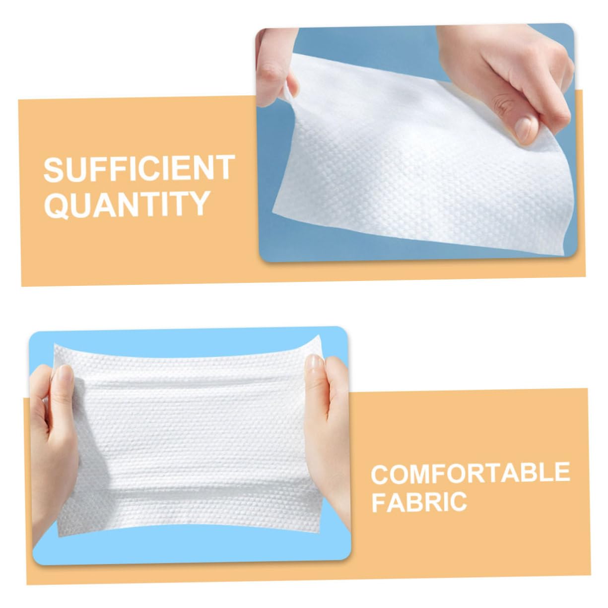 VALICLUD Salviette Viso in Cotone Monouso per Rimozione Trucco e Pulizia Quotidiana, 600g, Bianche, Morbide e Portatili