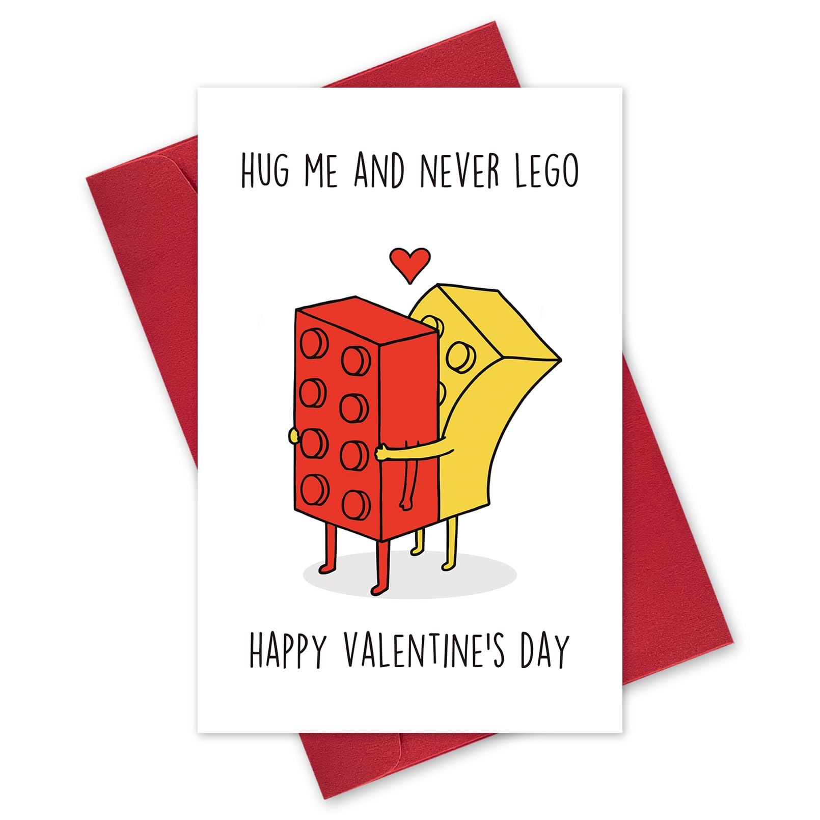 Funny Valentine's Day Card for Him, Hug Me and Never Let Go Valentines Day Card, Cute V-Day Gift for Girlfriend