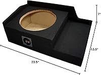 Vista 3 de American Sound Connection Compatible con Chevy Silverado 99-06 Extended Cab Truck Single 12" Kicker C12 Sub Box Enclosure 300 Watts Peak