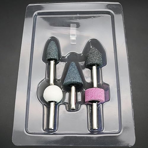 Pontas Montadas de Pedra Esmeril para Micro Retífica e Furadeira – Kit com 5 Peças de 1/4