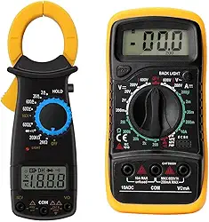 Kit Multímetro Digital Portátil MD-200L + Alicate Amperímetro Digital MD-Y400 Profissional Exbom