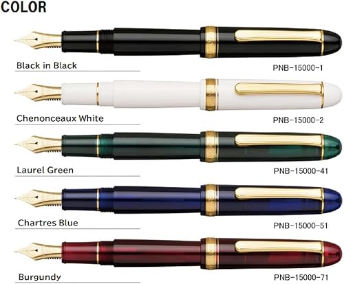 Miniatura 5 de Pluma estilográfica Platinum #3776 Century Ultra Extra Fine Point Negro en Negro PNB-15000-1-UEF Con Adhesivo Kanji LOVE