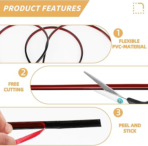 Miniatura 4 de wehua Borde de azulejos para despegar y pegar, bordes de pared autoadhesivos de 16.4 pies, moldura de esquina exterior en forma de L para decoración