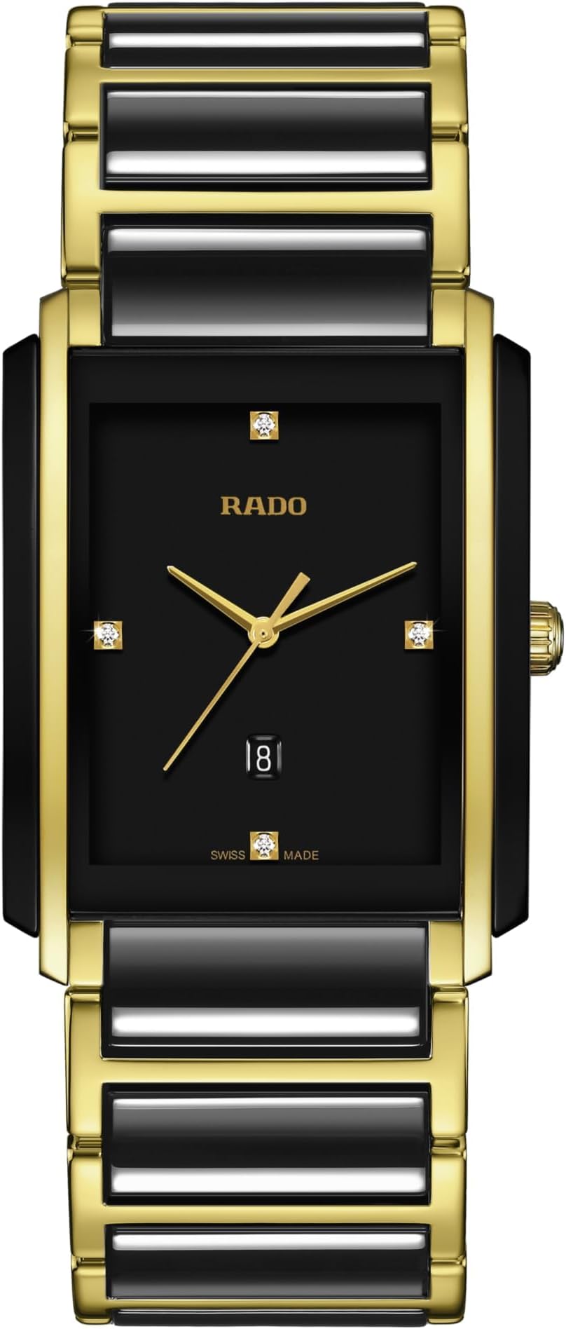 Rado Integral Jubile Two-Tone Black Ceramic and Gold Mens Watch