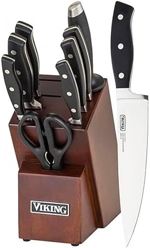 Miniatura 2 de Viking Culinary - Juego de cubiertos forjados con bloque, 10 piezas