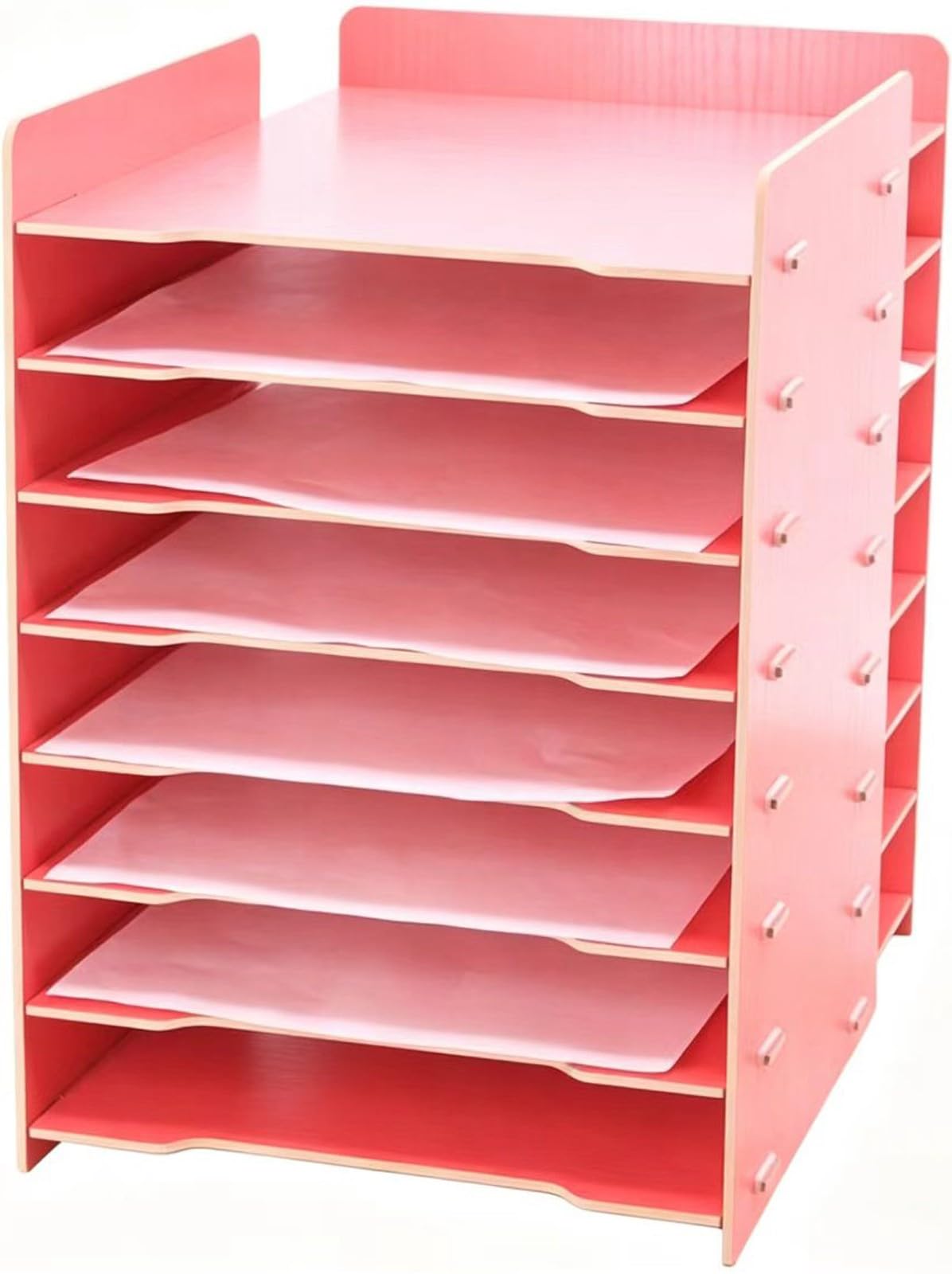 Organizzatore di Documenti da Scrivania di Alta qualità, Porta Fogli A4 Verticale da 3 a 15 Scomparti, Robusto Supporto per Documenti per Casa e Ufficio(8-A)