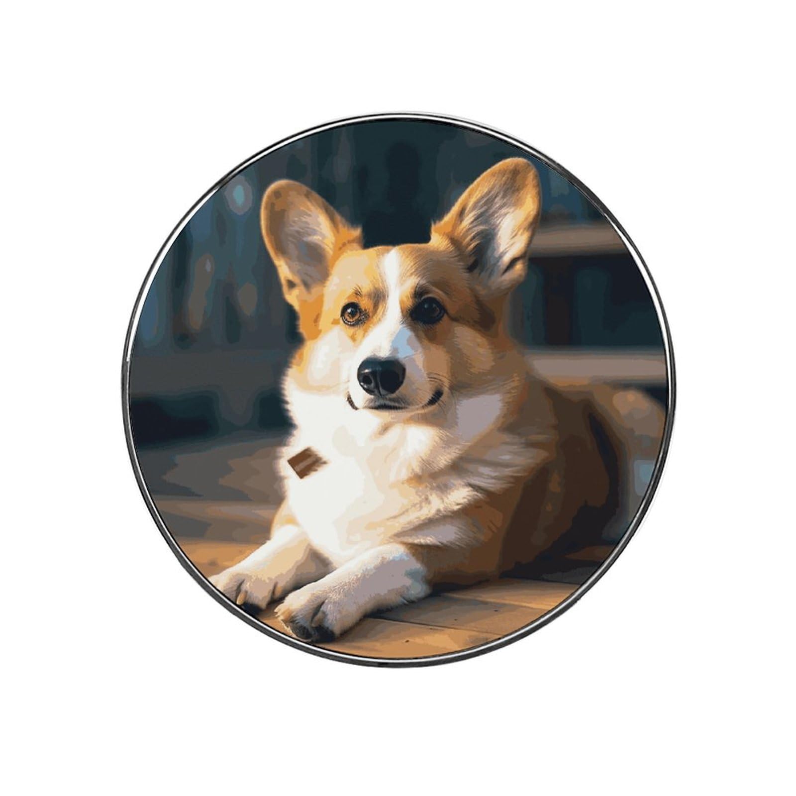Smart Corgi Fridge Magnet Magnetic Refrigerator Magnets Mini Round Kitchen Fridges Magnets for Kitchen Office Whiteboard Cabinet and Dishwasher