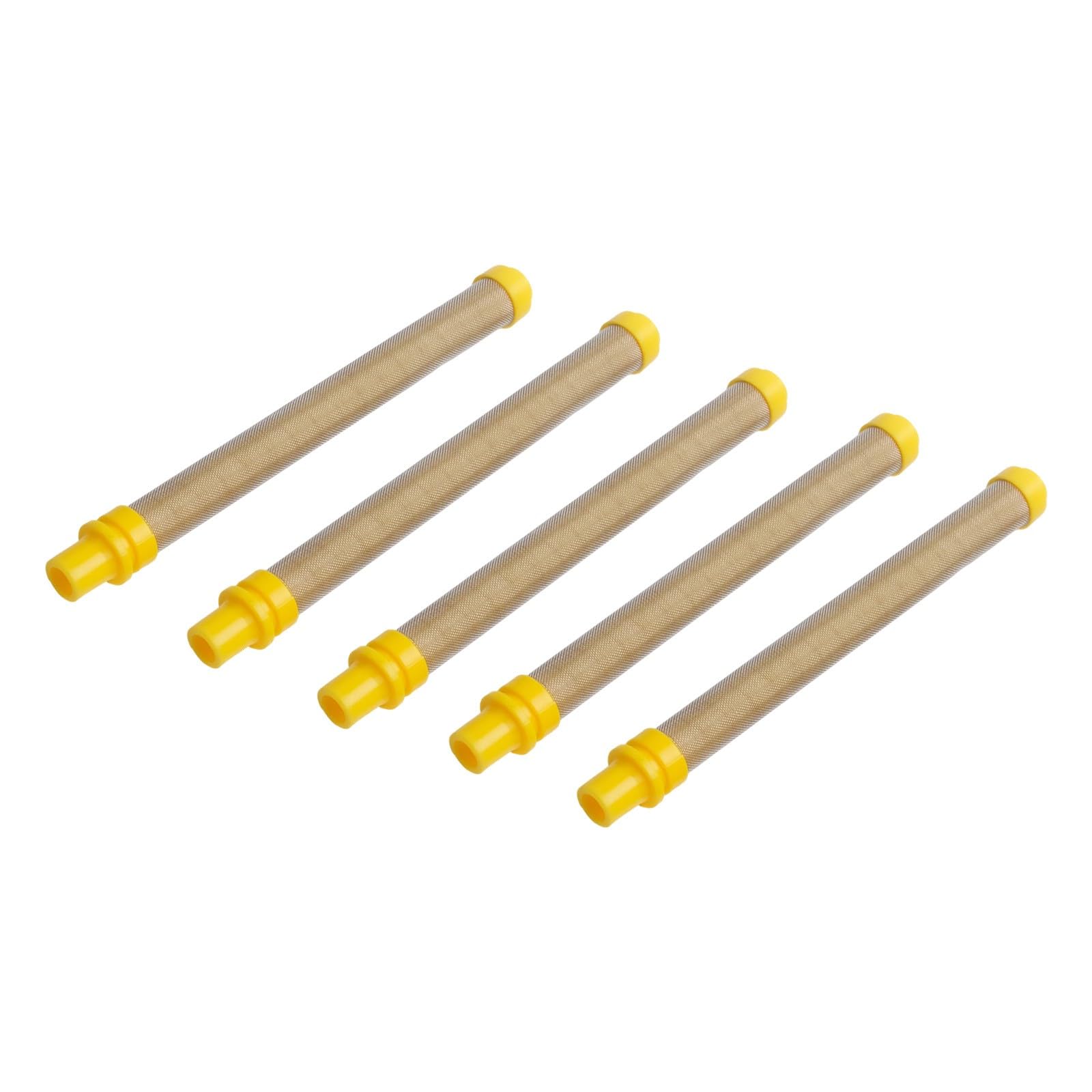 Stainless Steel + PVC Unthreaded Fine Spray Filter, 100 Mesh, 11 x x cm, 5-Pack — Compatible with for wagner RX-Pro, LX, S-Series, for spraytech for apex & EPX Airless Paint Sprayers