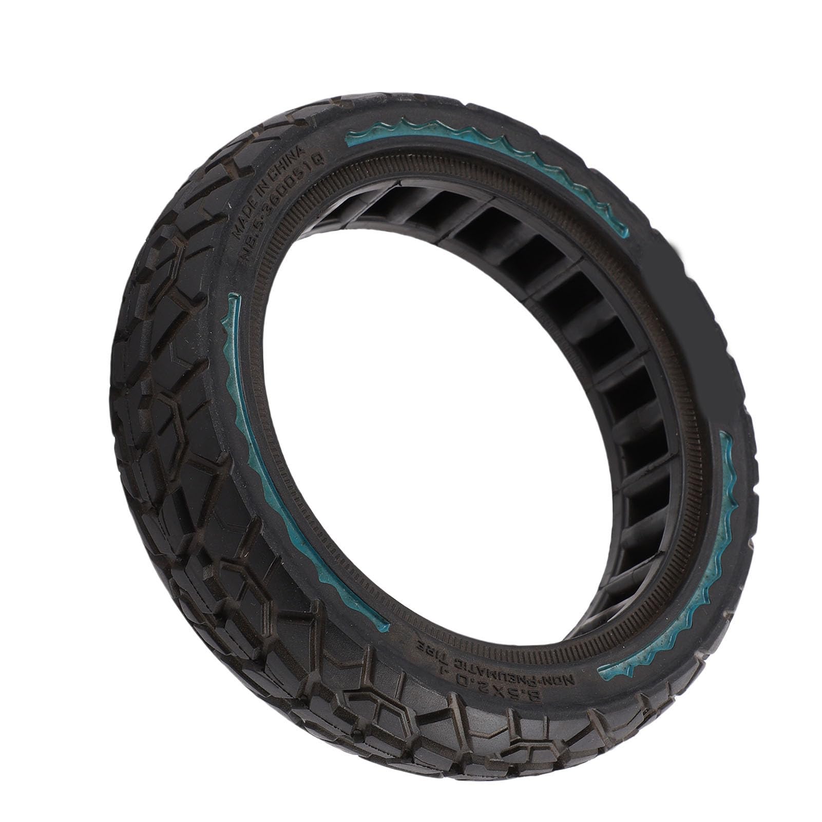 Luocute Pneu Solide Tout-terrain, 8,5 X 2,0 50/75-6,1 en Caoutchouc Creux, Pneu sans Chambre à Air Résistant aux Chocs pour Scooter électrique (BLUE)