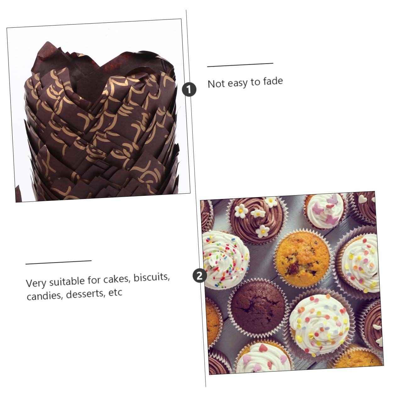 Amosfun Lot De 3 Moules À Muffins En Papier Huilé 3 Couleurs Caissettes À Caissettes À Muffins Moules À Gâteaux Moules À Pâtisserie Créatifs 150 Pièces X 3