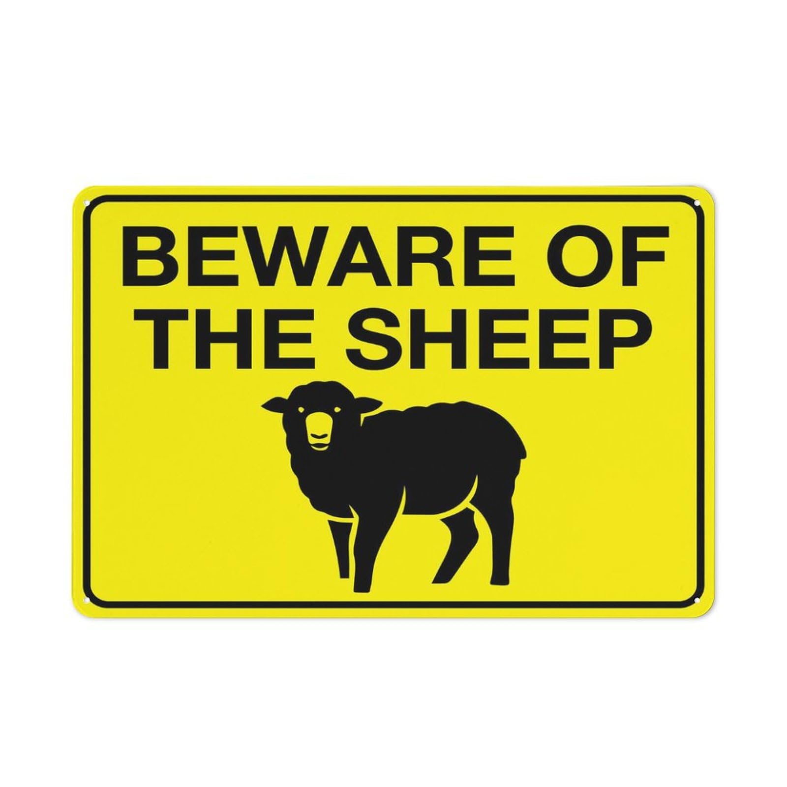 Beware Of The Sheep Sign Outdoor Metal Sign - 12 X 8 Metal Signs For Business, Workplace, Office, Home, Delivery Signs, Road Signs, Garden Signs