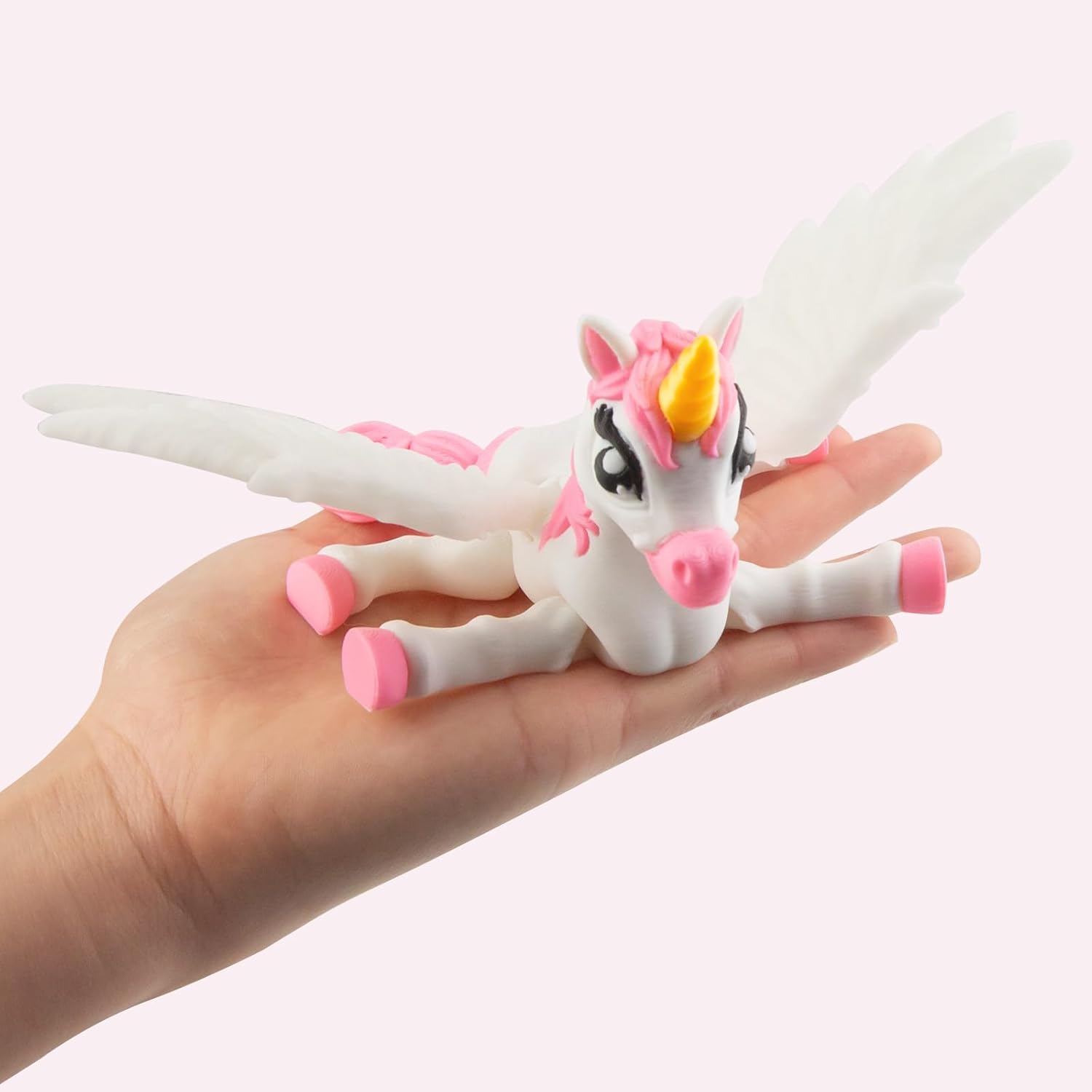 3D Printed Unicorn Toys, 7" Cute 3D Printed Animals Figurines Detailed Realistic Articulated Unicorn Fidget Toys for Cake Topper Party Favors Christmas Birthday Gift Easter Basket