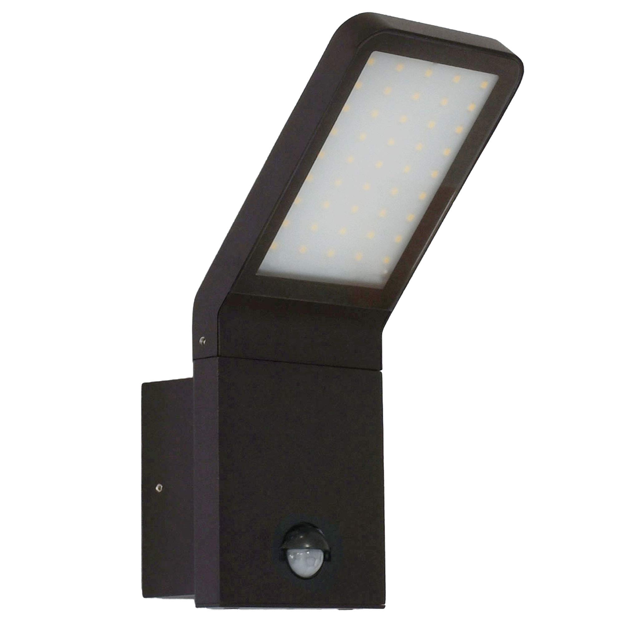 Maxkomfort LED Außenleuchte mit Bewegungsmelder IP54 Außenlampe Wandleuchte Flurleuchte Badleuchte Schwarz 10W 695 Lumen 337A1