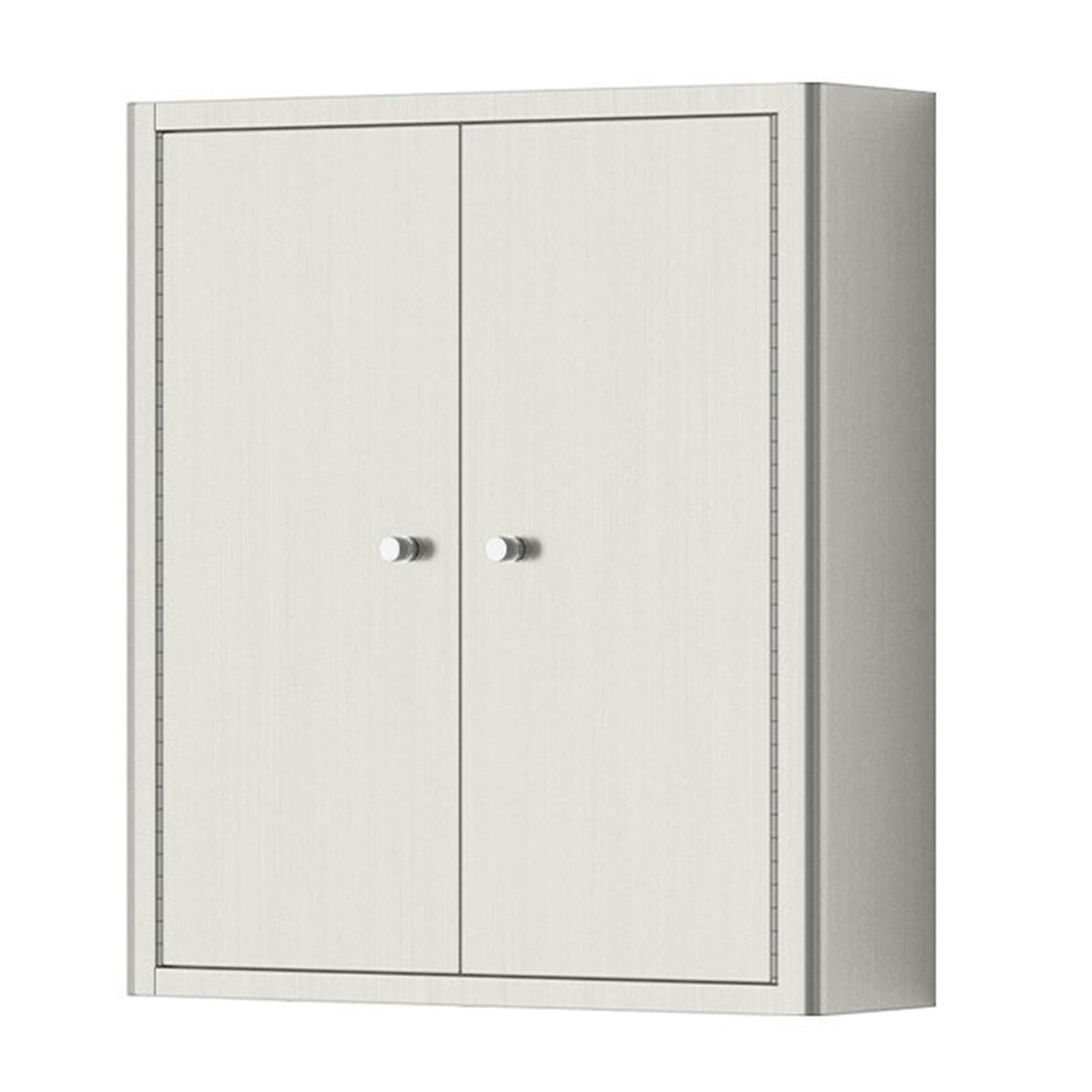 Armoire murale en acier inoxydable avec portes, étagères réglables, organiseur de rangement pour salle de bain, cuisine, garage, étagère peu encombrante, armoire à pharmacie