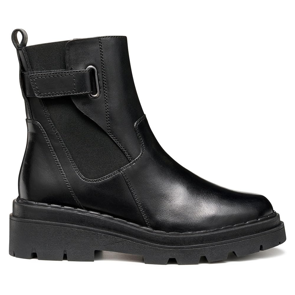 Geox Women's D FELLENY Ankle Boots, Black, 38.5 EU, black, 5.5 UK