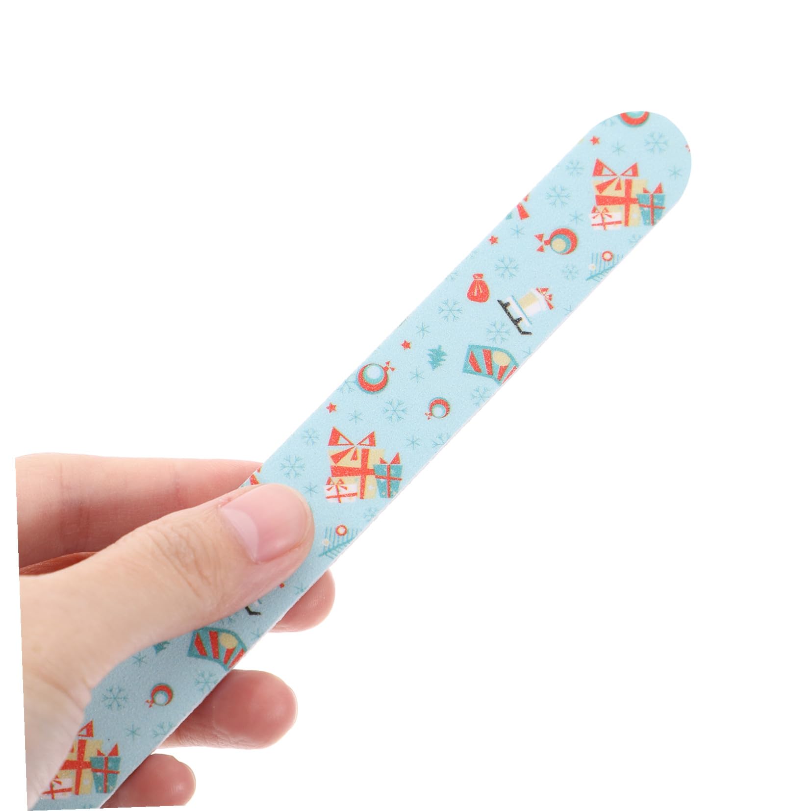 IMIKEYA 12 Piezas Limas de Uñas Navideñas para Manicura y Pedicura, Diseño Tema Navidad, Tabla de Esmeril para Uñas Naturales y Extensiones, Uso en Decoración y Bricolaje en Casa Estilo