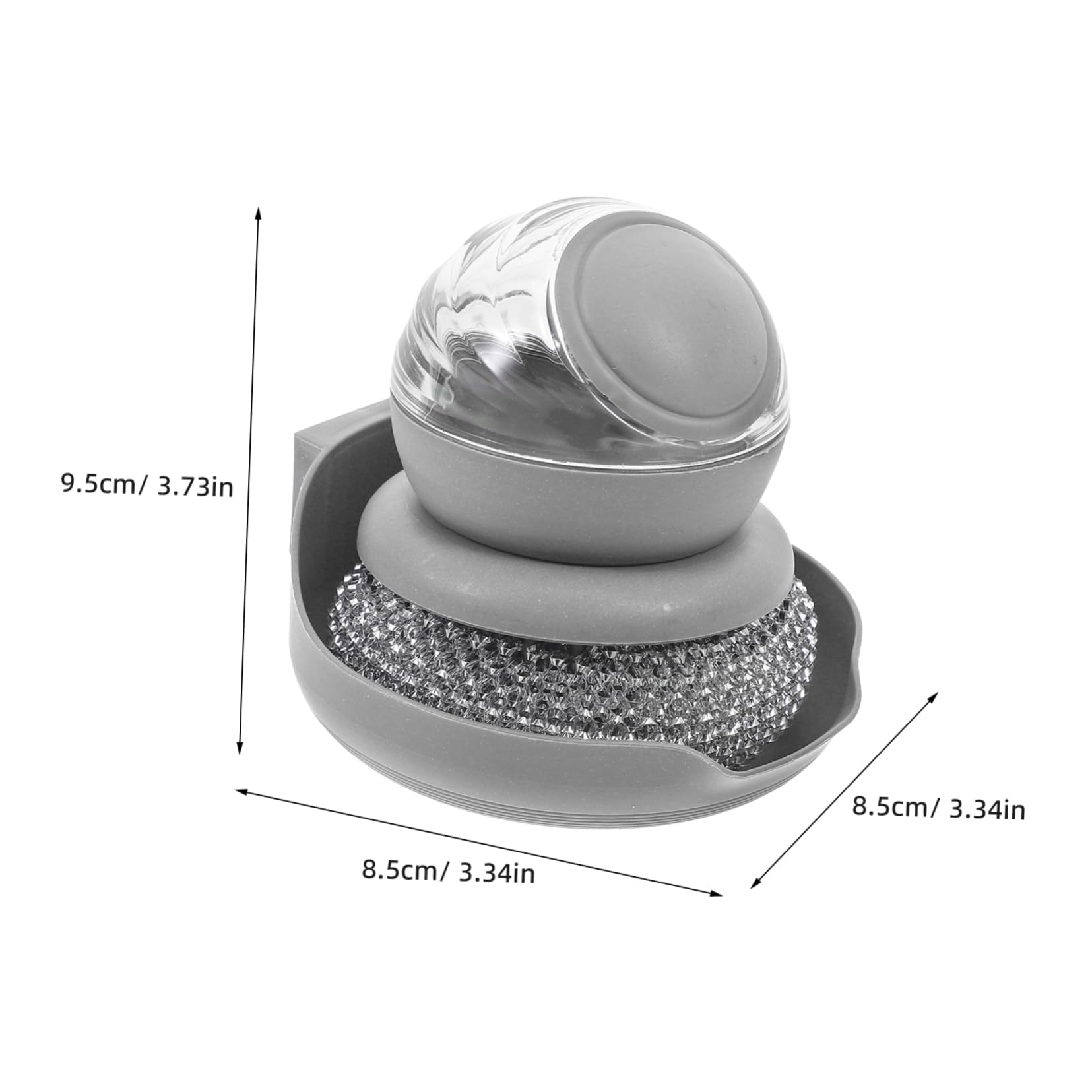 FUNOMOCYA Ergonomic Handle Steel Scrubber Brush Dish Set Kitchen Scrub Brush for Dishes Scrub for Cleaning