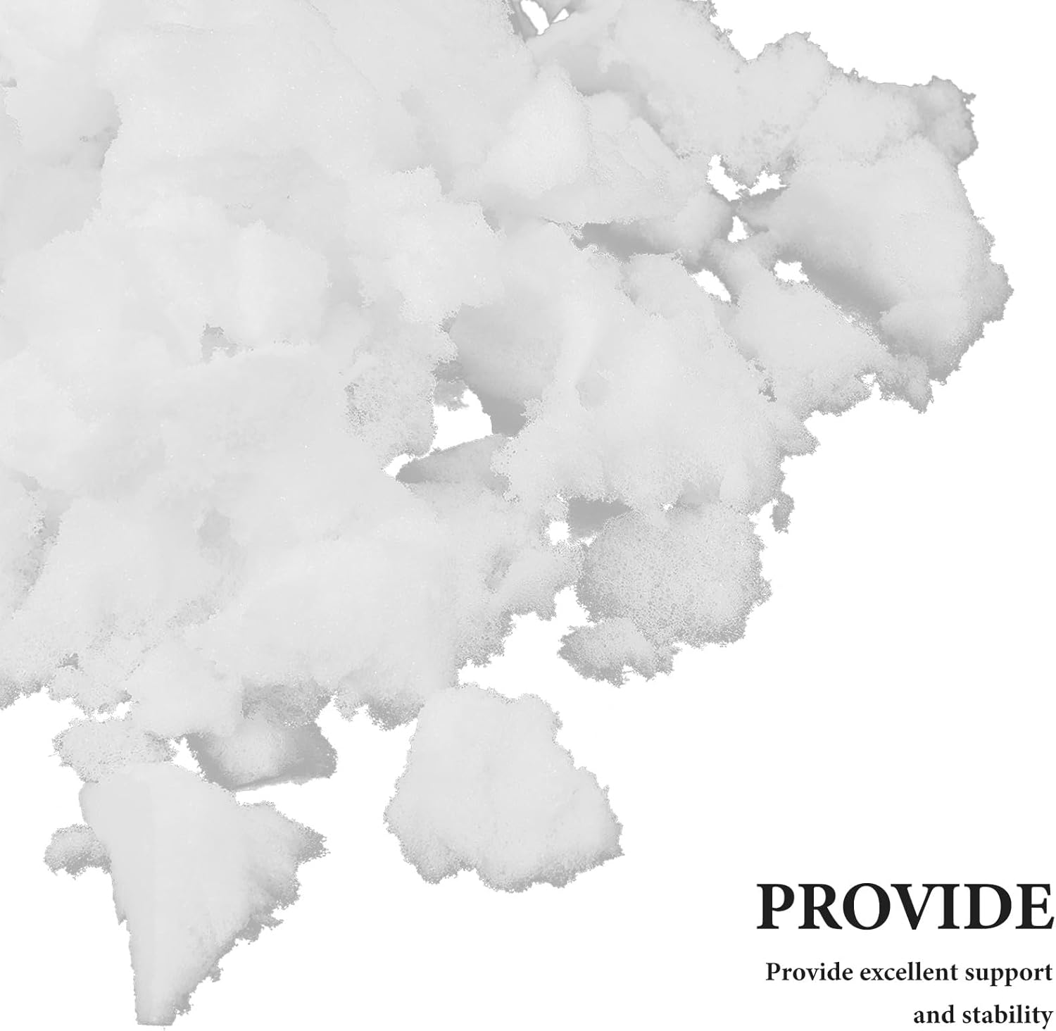 Shredded Memory Foam Filler for Bean Bag Chairs and Sofa Cushions, 1kg Pack, Soft Pillow Stuffing for Living Room Furniture and DIY Cushion Refills