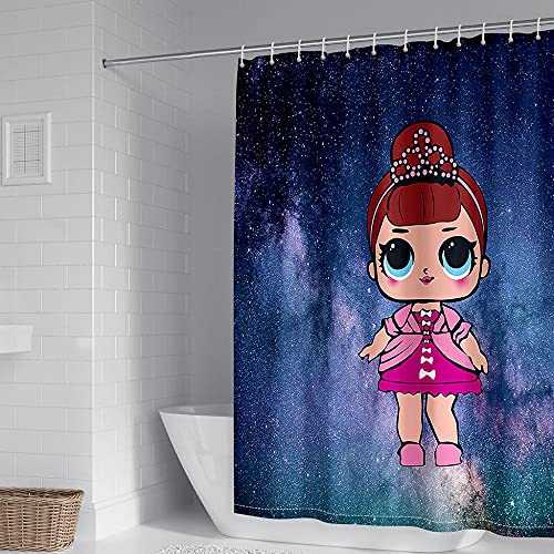 ZDDWLDL 4-Teilig Duschvorhang Set Mit Rutschfesten Teppichen Toilettendeckel Und Badematte Wasserdicht Farbfest Schimmel… – Bild 4