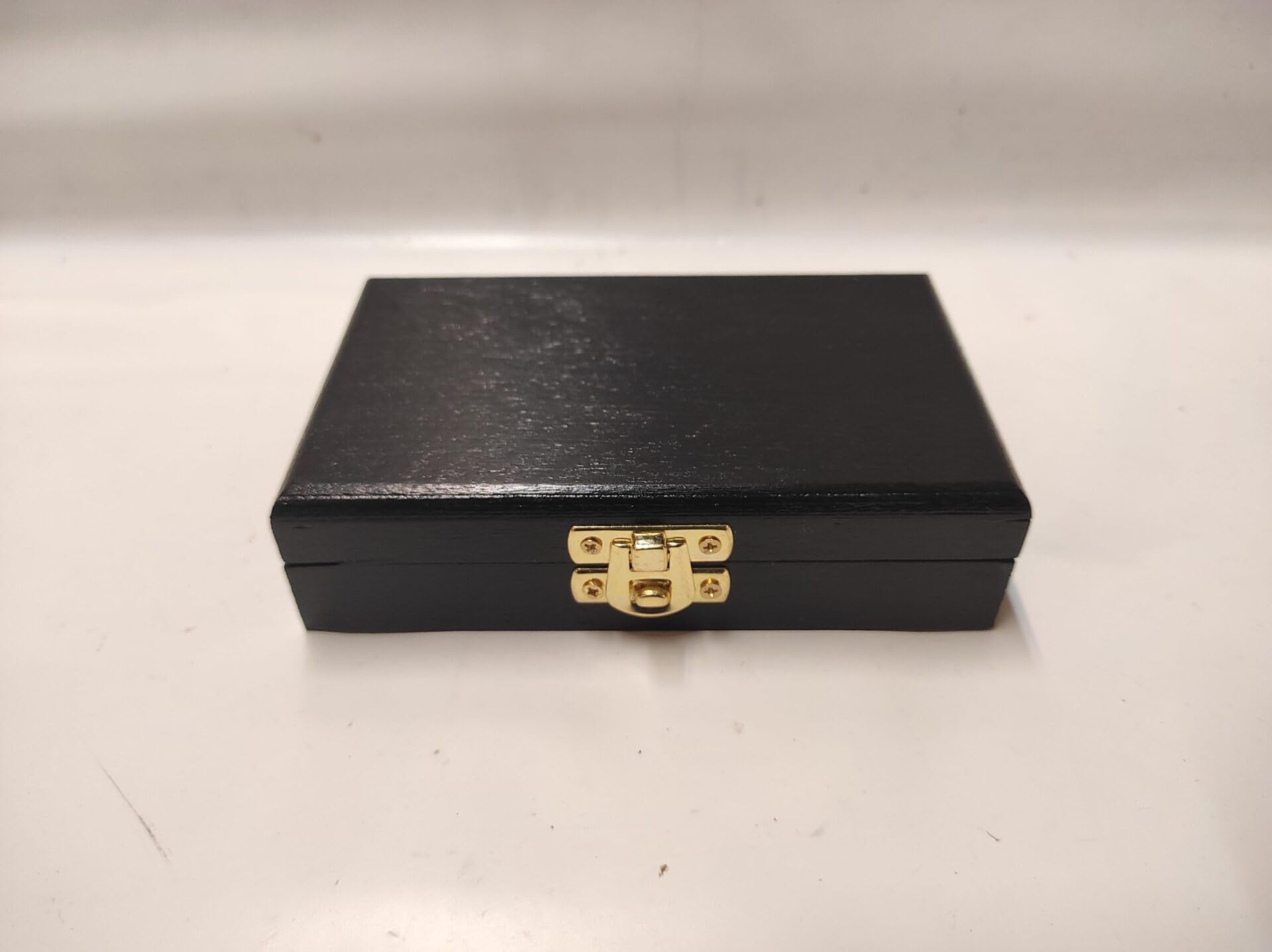 Cofanetto Portamonete in Legno Artigianale con Velluto Personalizzabile, 2 Scomparti 50x50 mm, Espositore per Monete e Medaglie, Made in Italy, Nero