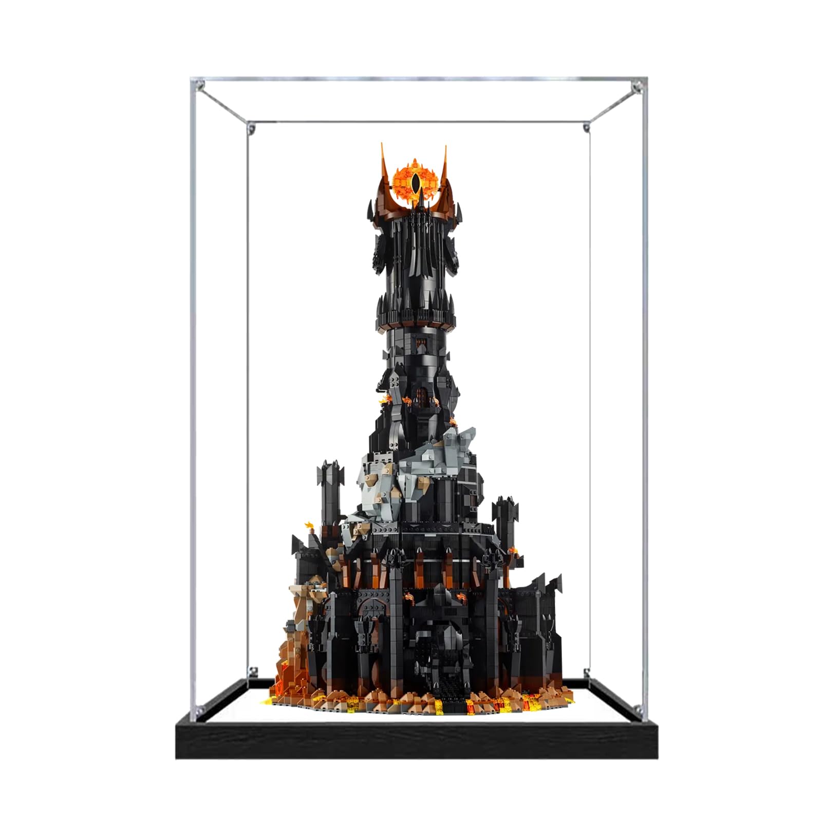 Brightaura Mirror 2 Mm Acrylic Display Case For The Lord Of The Rings: Barad-Dûr For Lego 10333, Transparent Dustproof Storage Box (Model Not Included) (Mirror 2Mm)