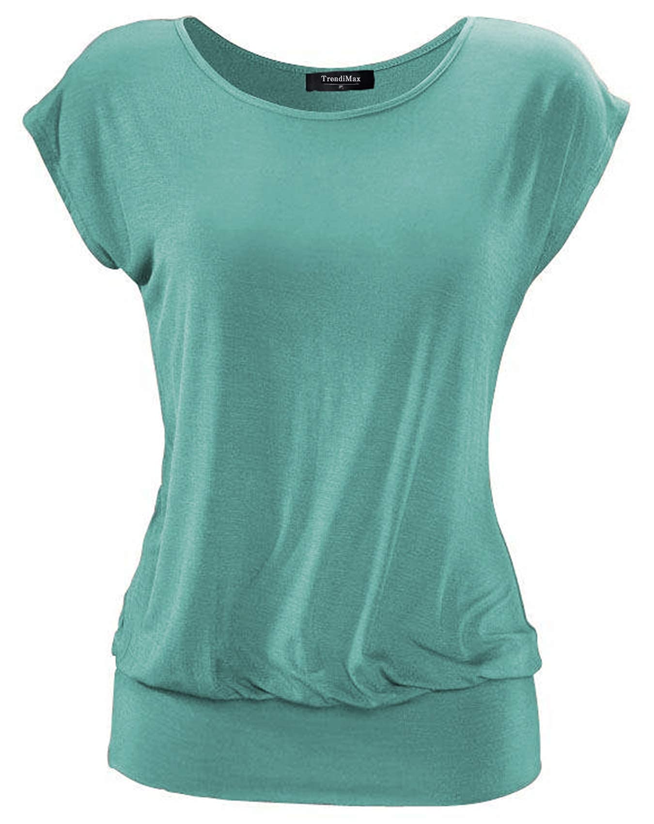 TrendiMax Camisetas Mangas Cortas Mujer Blusas Verano Elegantes Camiseta Basica Camisas Casual tee Tshirt