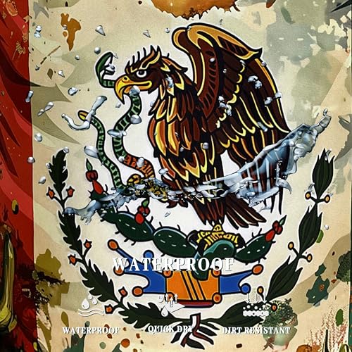 Image of Retro Mexican Flag Laundry Basket Oxford Cloth Hamper 18.9x16.5 Inch | Foldable With Handle Tote Bag Mexican Cactus Laundry Hamper Clothes Storage Bucket Toy Organizer For Bathroom /Laundry /Bedroom