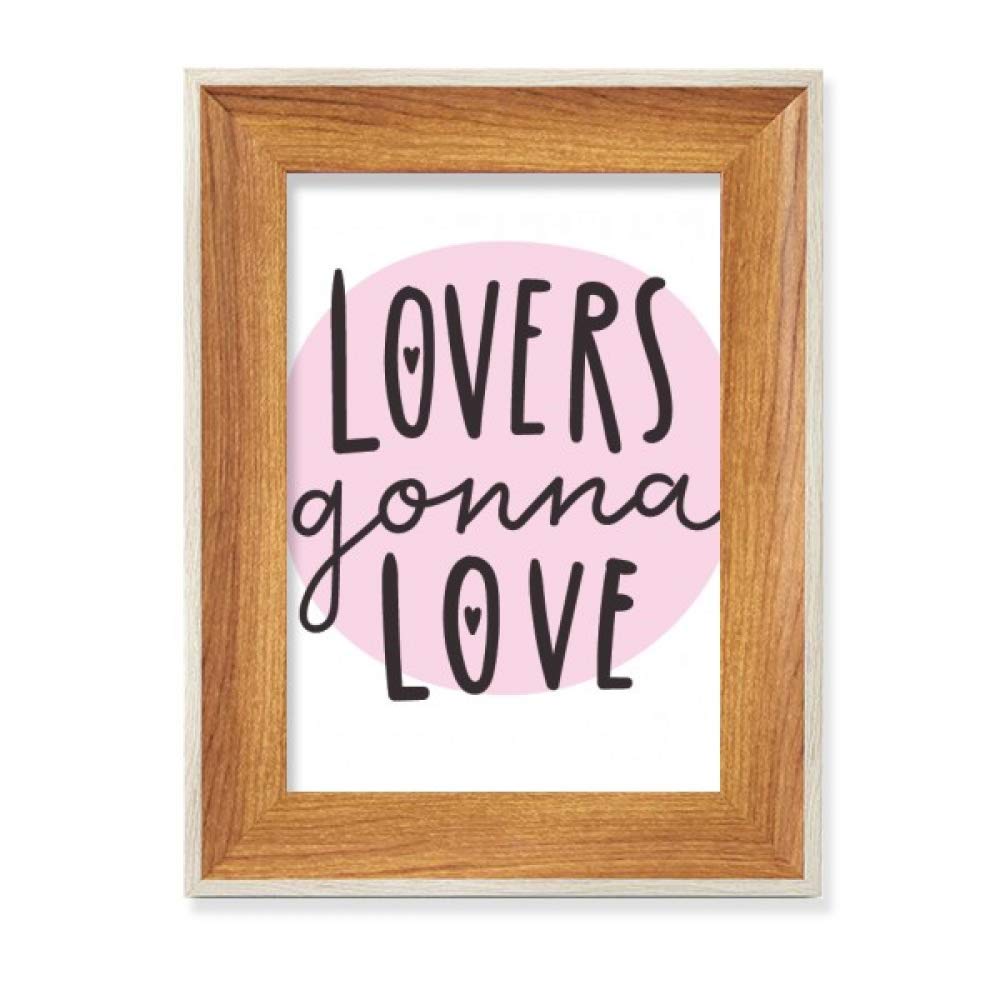 Marco de fotos de madera Amantes Ganna con frase de amor para regalar momentos compartidos
