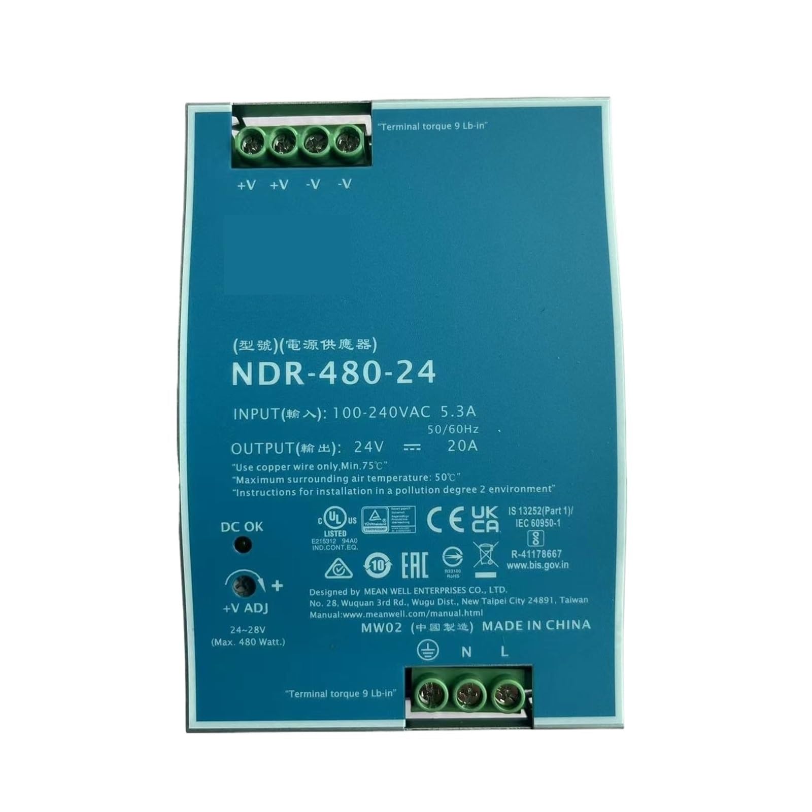 JJKKOZVQF NDR-480-24 NDR-480-48 480W Power Supply(NDR-480-48)