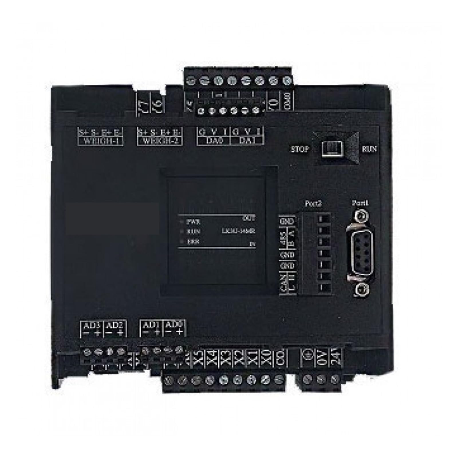 Uscita relè Scheda di Controllo Industriale FX3U PLC 14 20 32 48 64MR/MT/MRT Fino a 10AD 2DA RS232 2xRS485 32000 Passi 4/8 velocità Uscita(48MR)