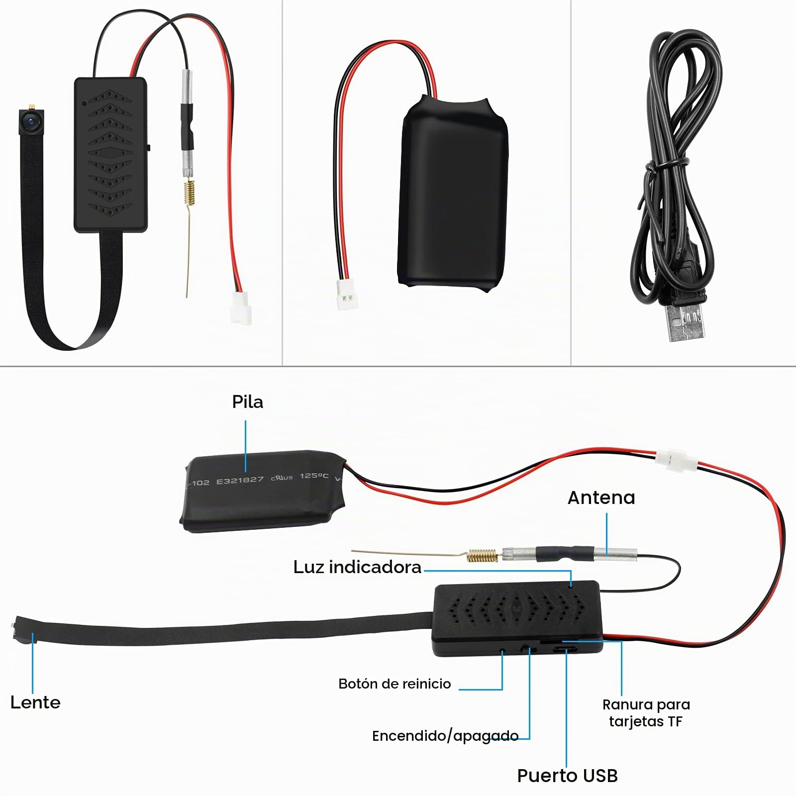 LXMIMI Cámara Oculta con WiFi de 2,4 GHz y 5 GHz, Mini Cámara Espía Oculta | Cámara Espía Wifi HD 1080P, Detección de Movimiento para la Vigilancia de Seguridad en el Hogar Cámara APP Vista Remota