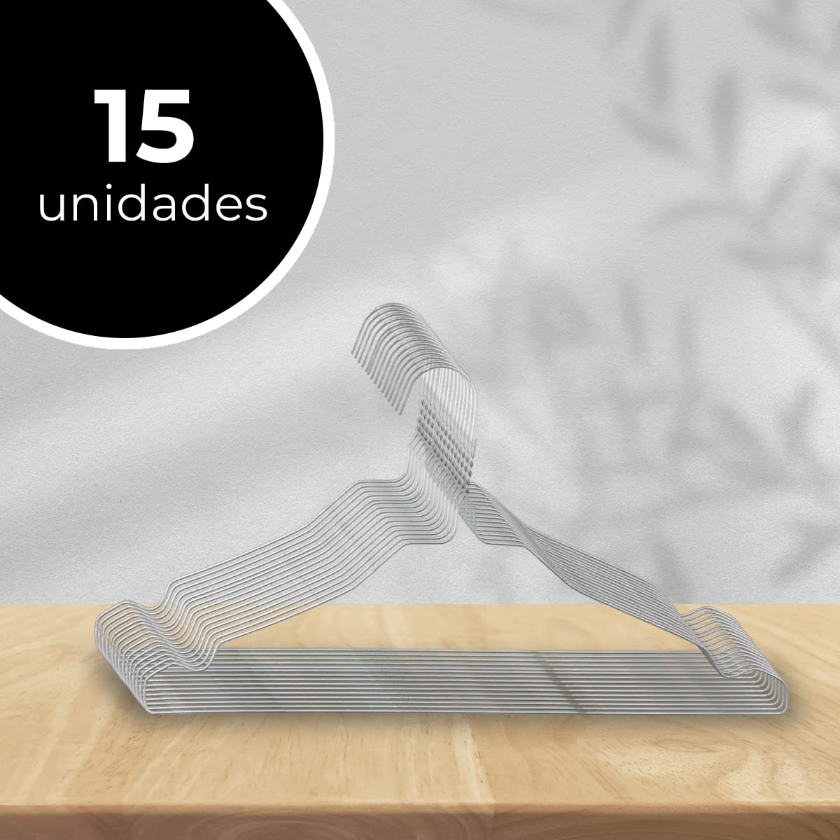 Confezione da 15 grucce per biancheria in acciaio inossidabile - Grucce antiscivolo e resistenti - con design a piega - ideali per appendere e organizzare i tuoi vestiti e accessori - 41
