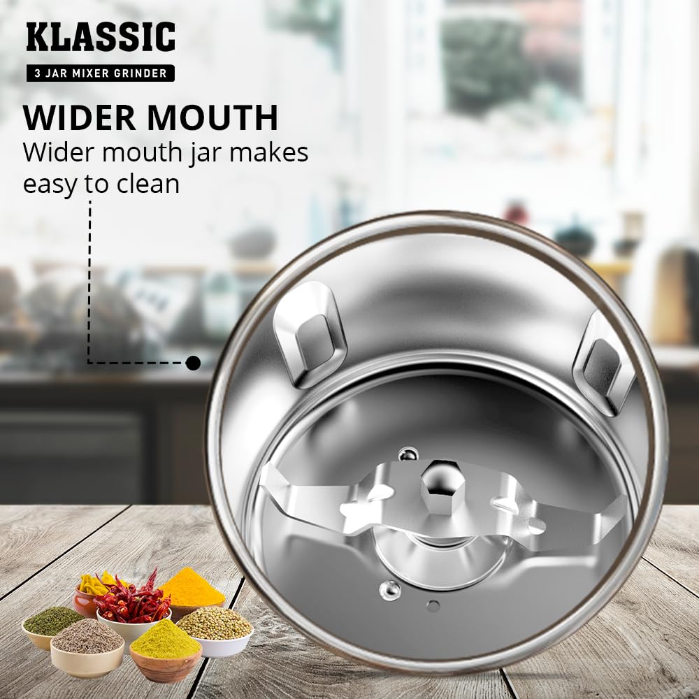 Havells Klassic Mixer Grinder - Powerful & Durable -7