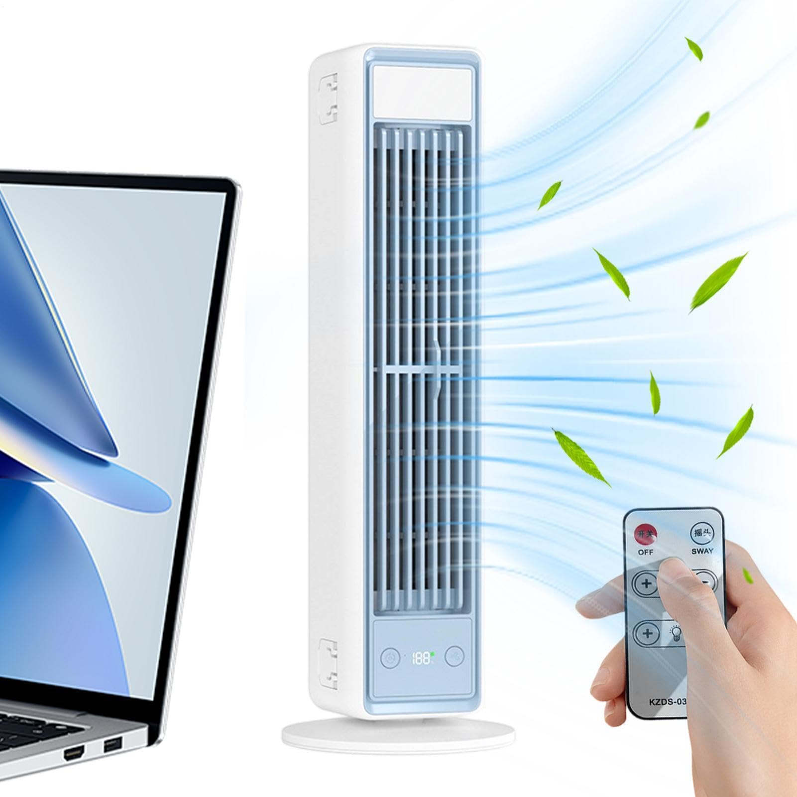 Ventilador de Pie Con mando a distancia | Ventilador Vertical para cocina garaje casa rodante salón interior exterior