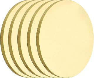 QUARKZMAN 5 Stk Runde Messingplatte 50mm(1.97") Dia Reine Kupferbleche 3mm