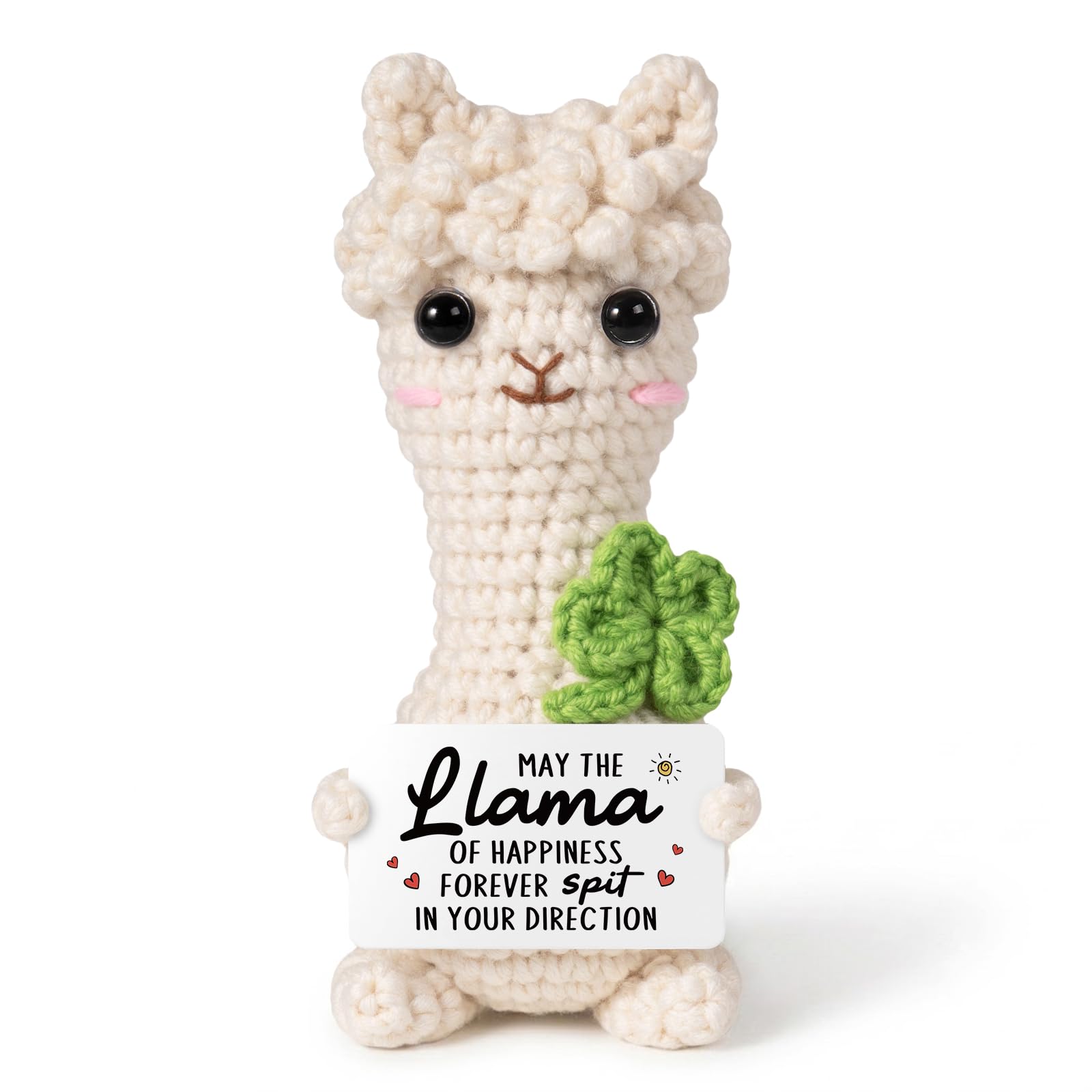 Gifts for Women Her Him - Handmade Good Luck Crochet Llama