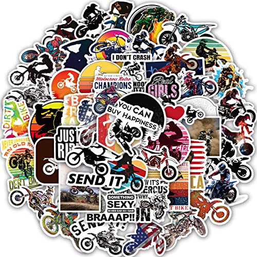 50Pcs Motorcycle Stickers Vinyl Motocross Stickers Retro