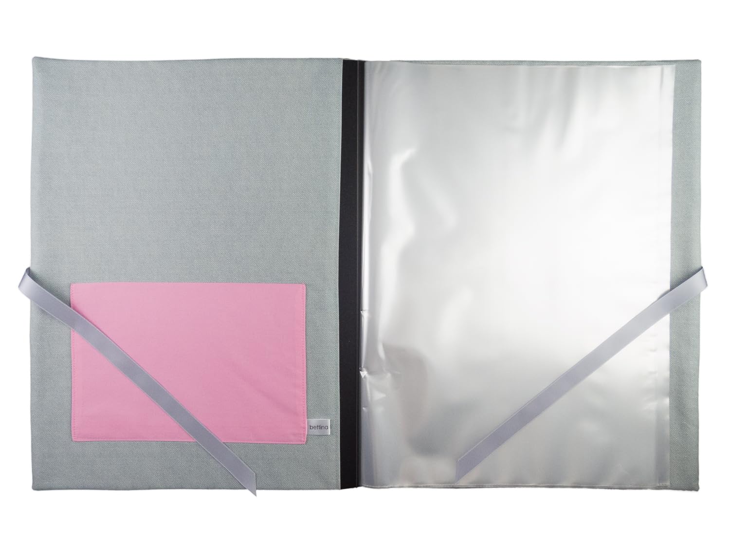 bettina bruder - Sammelmappe DIN A3 - innen 30 Sichthüllen - Uni rosa - innen grau