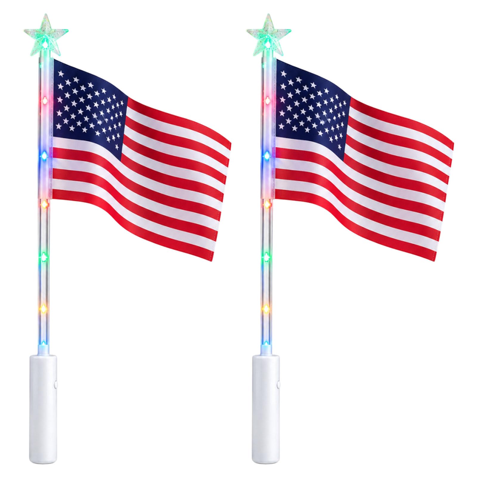 APGLSXY Up Handheld Americans Flag Wand for Patriotic Celebrations, Parties, and 4Th of July Red White Blue Glow Sticks Toy Patriotic Glow Sticks Red White Blue