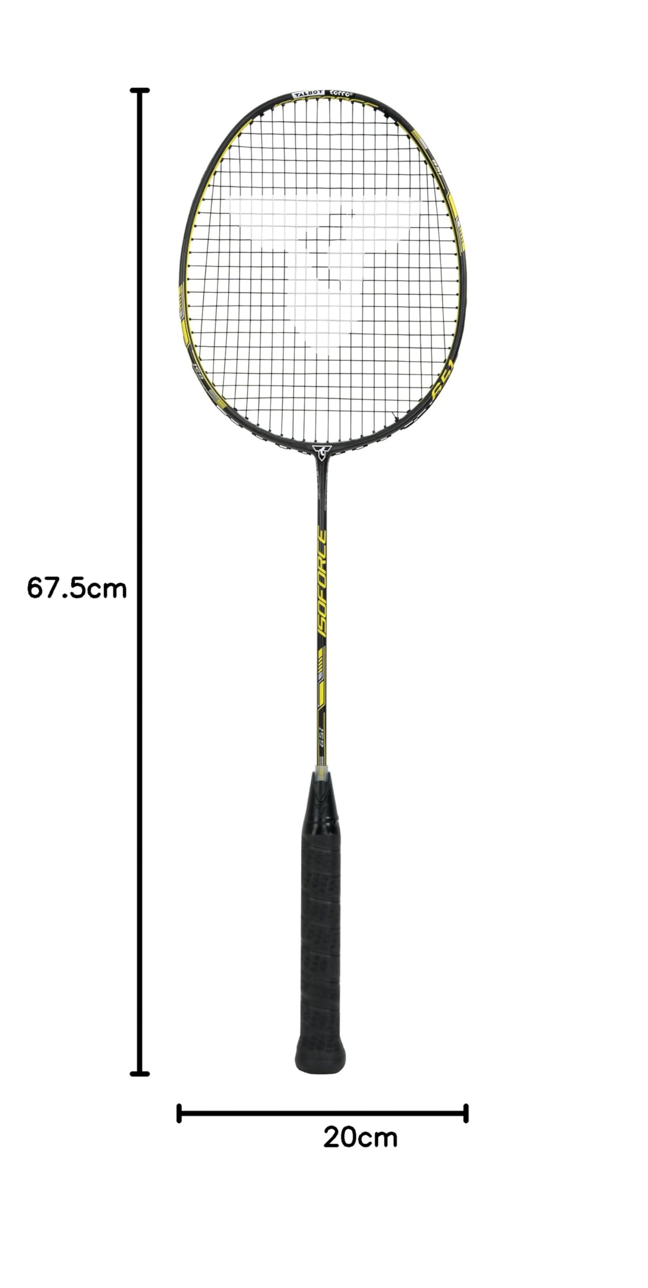 Talbot Torro Badmintonschläger Isoforce 651, 100% Carbon4, leicht und handlich, Verschiedene Designs wählbar