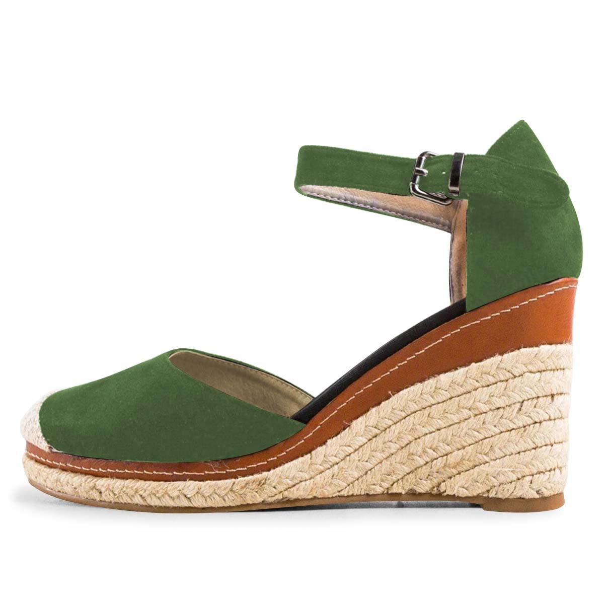 FSJ Women Closed Toe Espadrilles Dressy Wedge Sandal Ankle Strap Buckle High Heels Comfort Platform Sandals Shoes Size 4-15 US