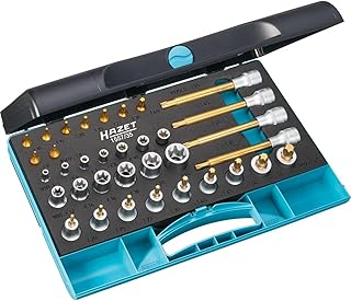 Hazet Tool Set 1557/35 Square 6.3 mm (1/4, Square 12.5 mm (1/2 inch) External Torx Profile E 6 â€“ E 24 T 8 â€“ T 50, 35 Pieces