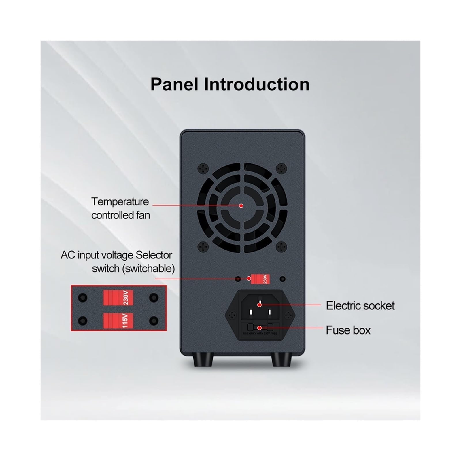 fuente de alimentación CC variable, Fuente De Alimentación CC 30V, 5A, 10A, Pantalla USB Ajustable, Fuentes Laboratorio, Regulador Voltaje 60V, 120V, 3A, Anodizado Metal(GA605H)