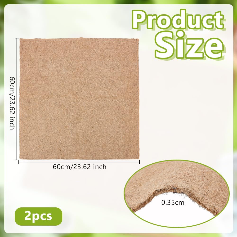 OLYCRAFT 2pcs Worm Blanket 60x60cm Worm Bin Blanket Worms Composting Blankets Jute Fiber Compost Bin Blankets Biodegradable Worms Farm Accessories for Compost Bins Farms Planter Garden Decoration — view 3