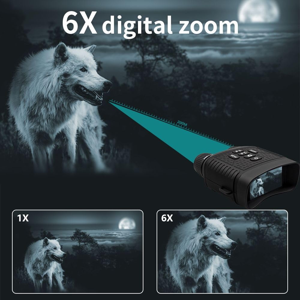 4K-Infrarot-Nachtsichtfernglas mit 10-fachem Zoom – Nachtsichtgerät für Jagd/Camping (NVG) – Wiederaufladbare Wärmebildfunktion – Elektronisches Geschenk für Männer (Ehemann/Vater)