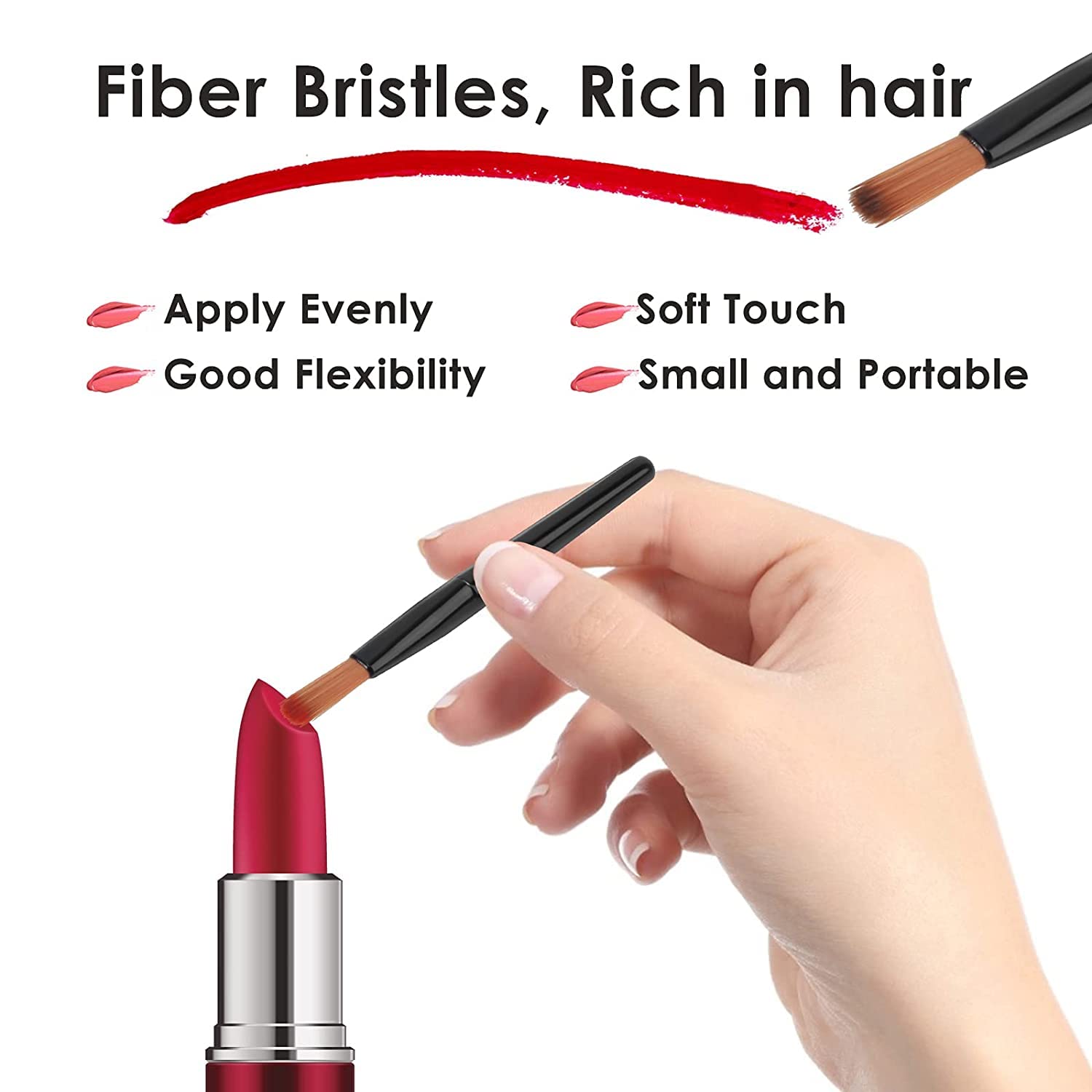 50 Cepillos Labios,Pinceles Desechables Cepillo de Labios Desechable Cepillo,Aplicador Labial Desechable Pintalabios Varitas Maquillaje,Desechable Pinceles Lápiz Labial,Aplicador Varitas Brillo Labial